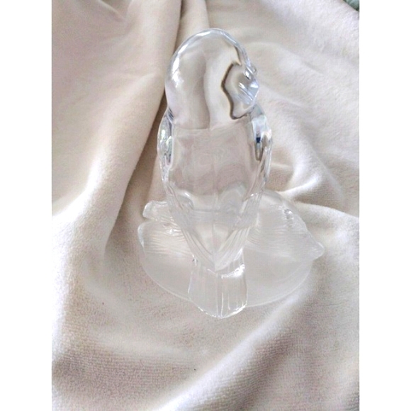 3 pc OWL Crystal D’Arques Figurine Sitting on log 2 CRYSTAL Candle Sticks BUNDLE - Picture 8 of 13